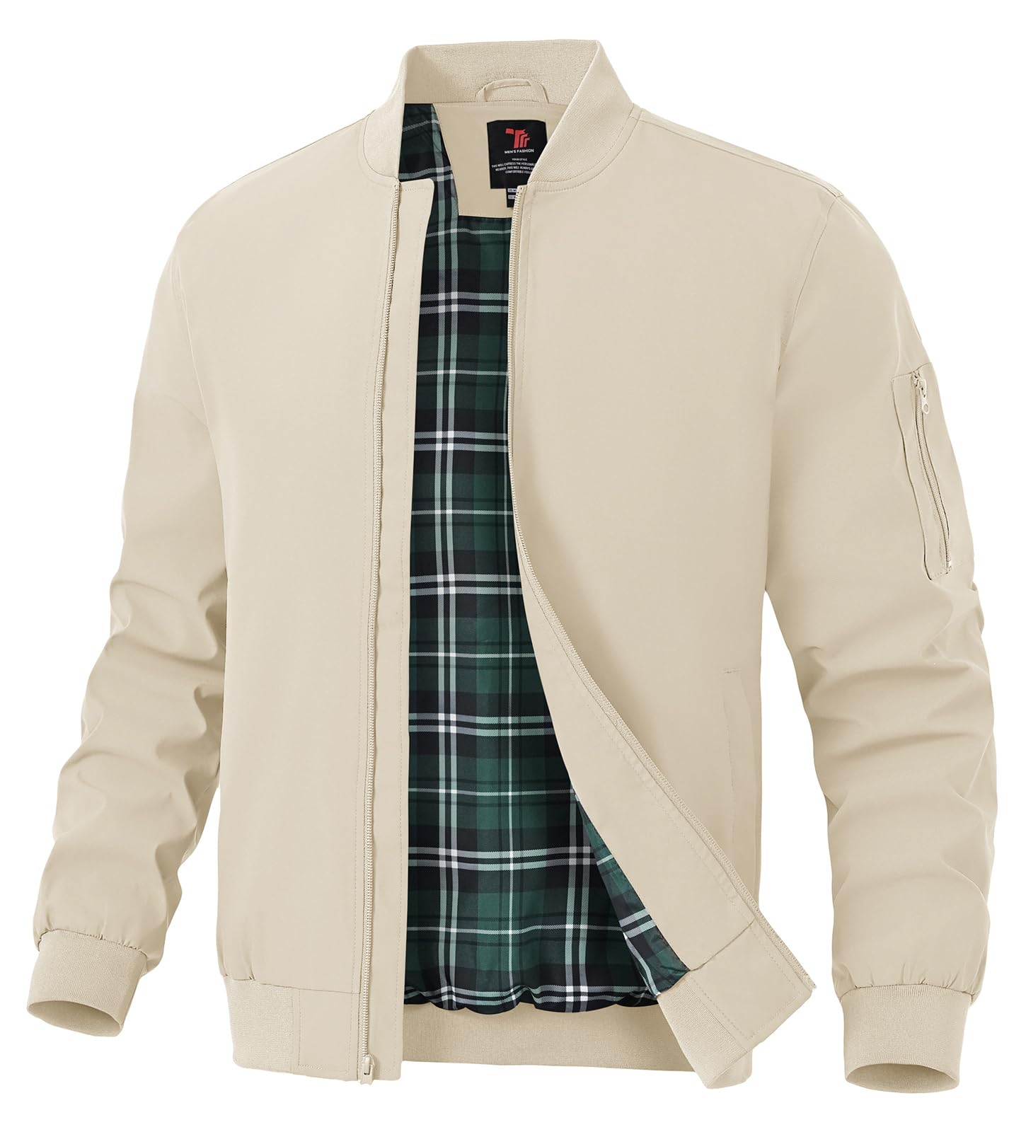 TBMPOY Mens Lightweight Jackets Light Windbreaker Full Zip Casual Work Jacket Golf Business Fall Track Coat with Pockets-83