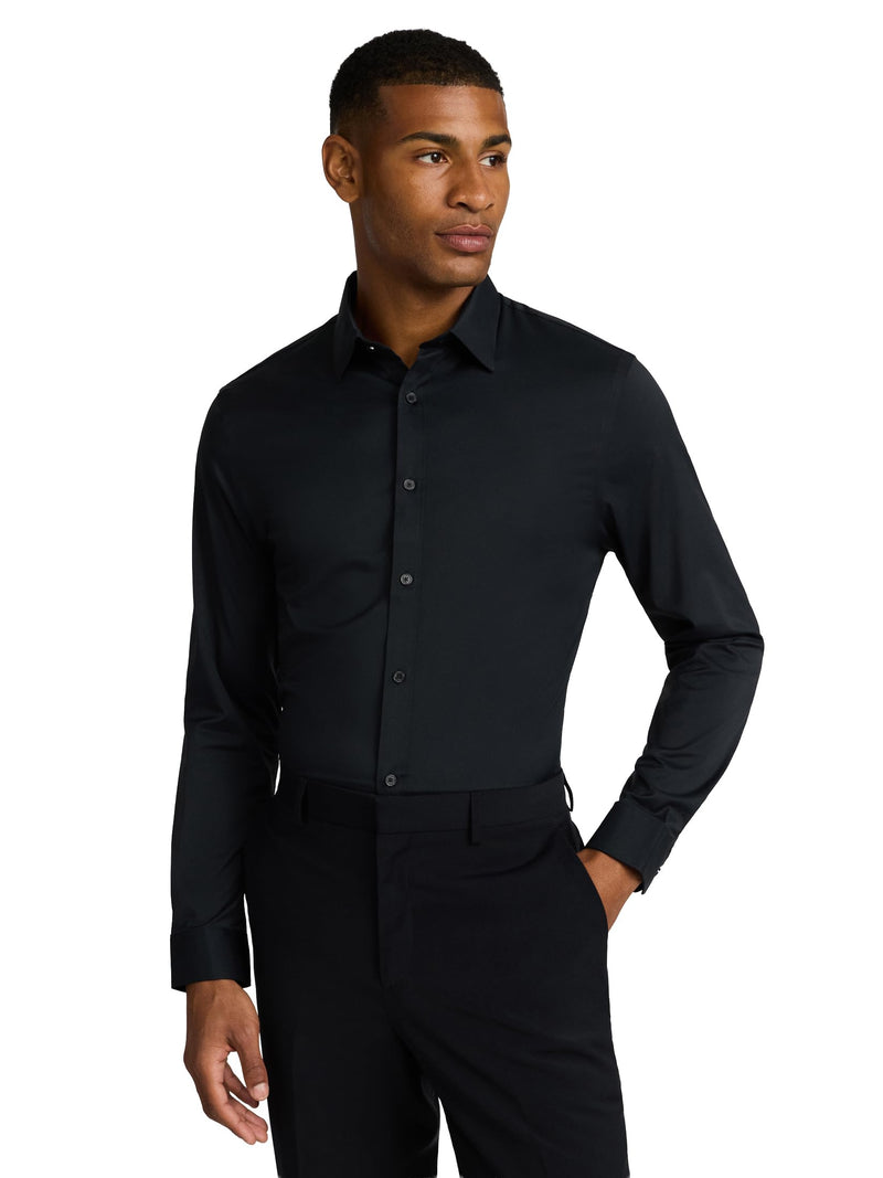 EXPRESS Men’s Everyday Performance Dress Shirt – Slim Fit Stretch Solid Button-Up, Moisture-Wicking, Wrinkle Resistant