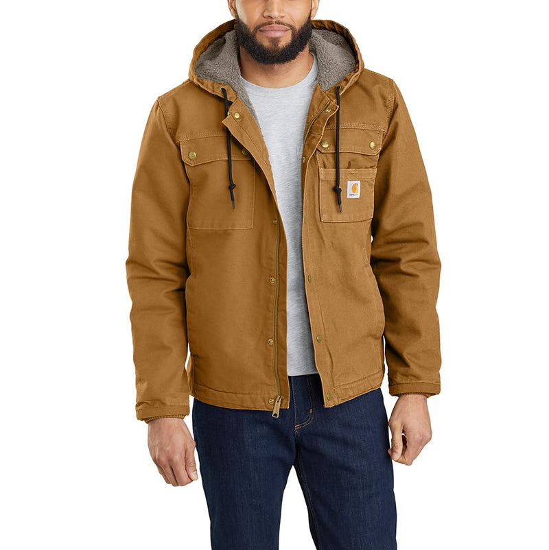 Carhartt Men's Relaxed Fit Washed Duck Sherpa-Lined Utility Jacket-20
