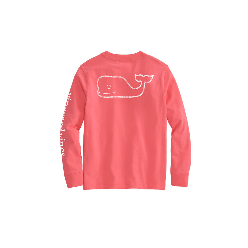 vineyard vines Boys Long Sleeve Vintage Whale Pocket T-Shirt