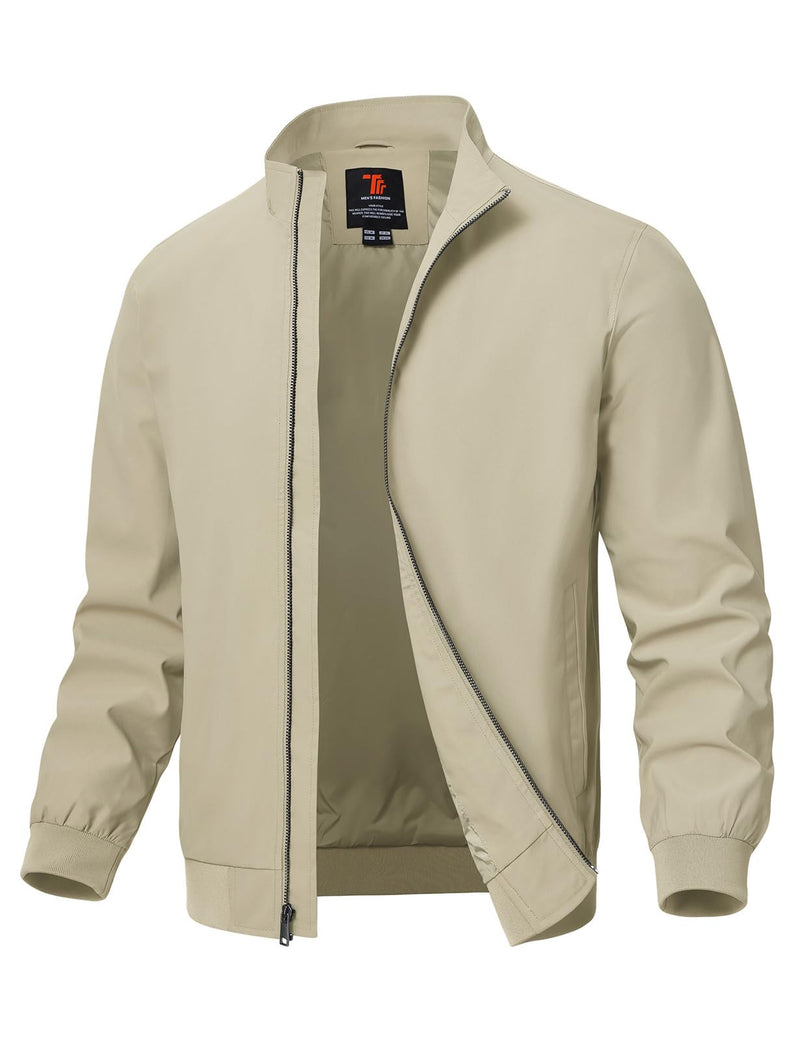 TBMPOY Mens Lightweight Jackets Light Windbreaker Full Zip Casual Work Jacket Golf Business Fall Track Coat with Pockets-43