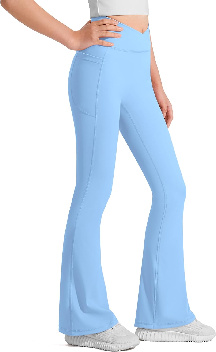 JOCMIC Girls Flare Leggings Kids Bell Bottom High Waisted Dance Yoga Flared Pants