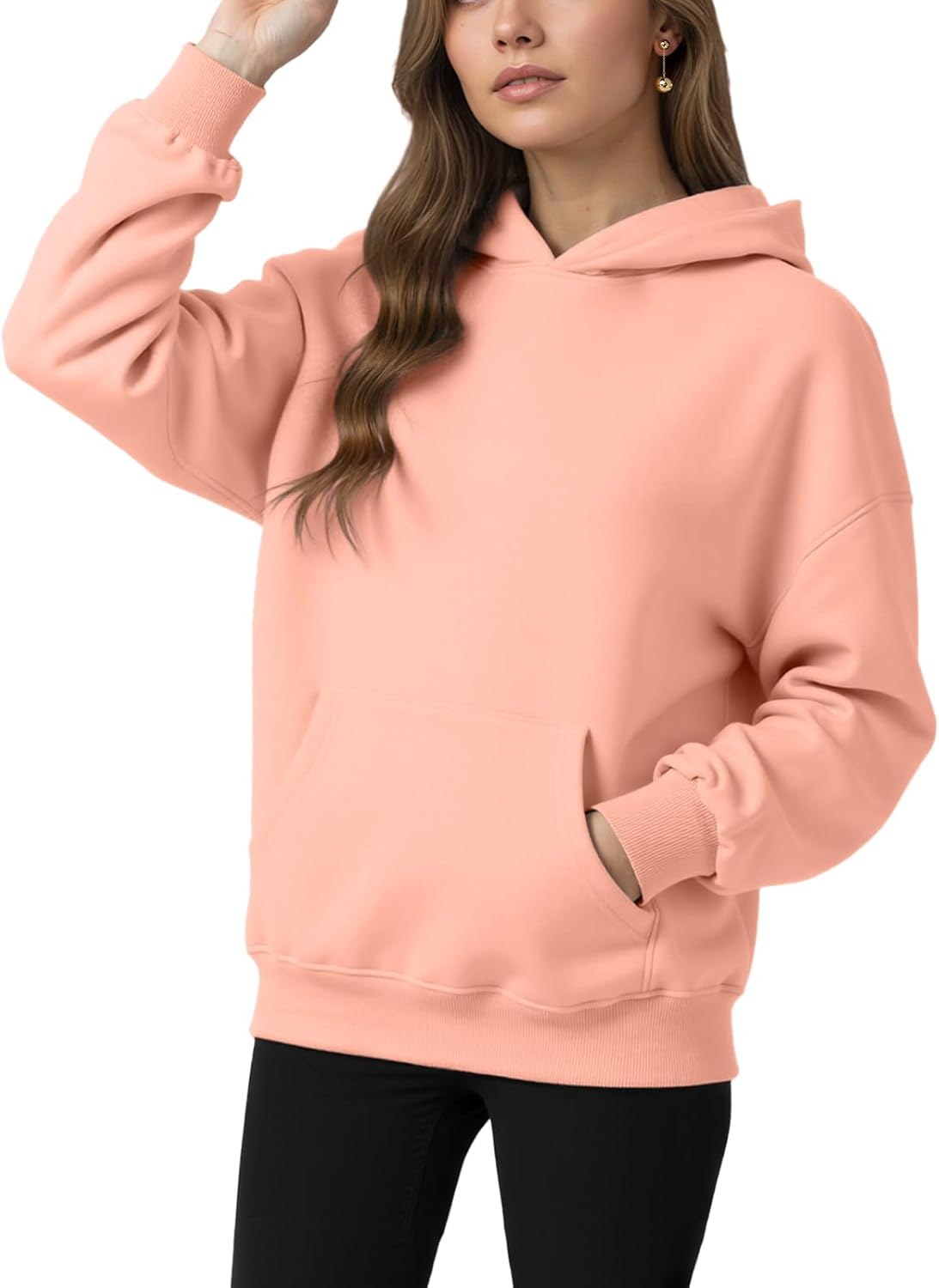 Womens Winter Fleece Hoodies Sweatshirts - Long Sleeve Pullover Sweaters With Pocket 2025 Fashion Outfits-85