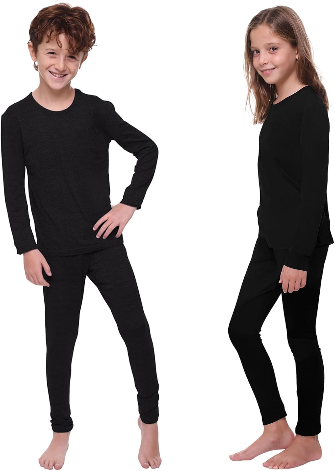 Ultra Dry Thermal Underwear For Kids Long Johns Fleece Lined Leggings And Shirt Boy And Girl Unisex Underwear Base Layer