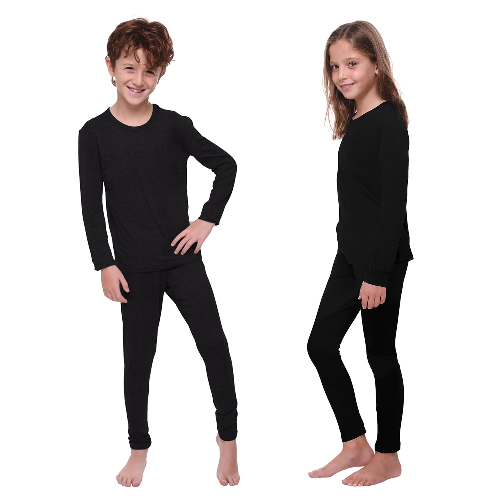 Ultra Dry Thermal Underwear For Kids Long Johns Fleece Lined Leggings And Shirt Boy And Girl Unisex Underwear Base Layer