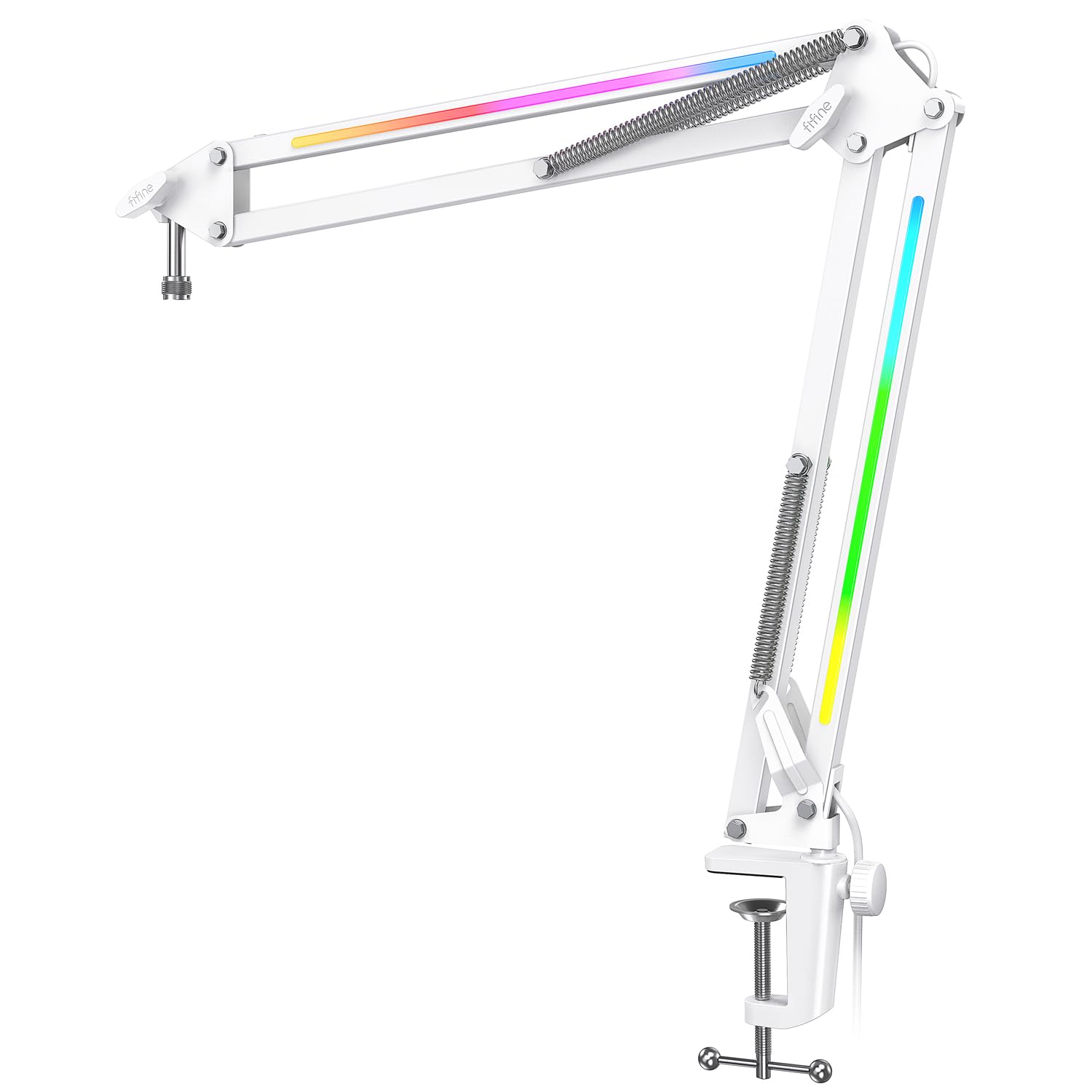 Microphone Arm Stand, FIFINE Suspension Boom Scissor Mic Stand with Heavy Duty Clamp, 3/8" to 5/8" Adapter, for Voice-over, Gaming, Recording, Studio, Home Office (CS1)