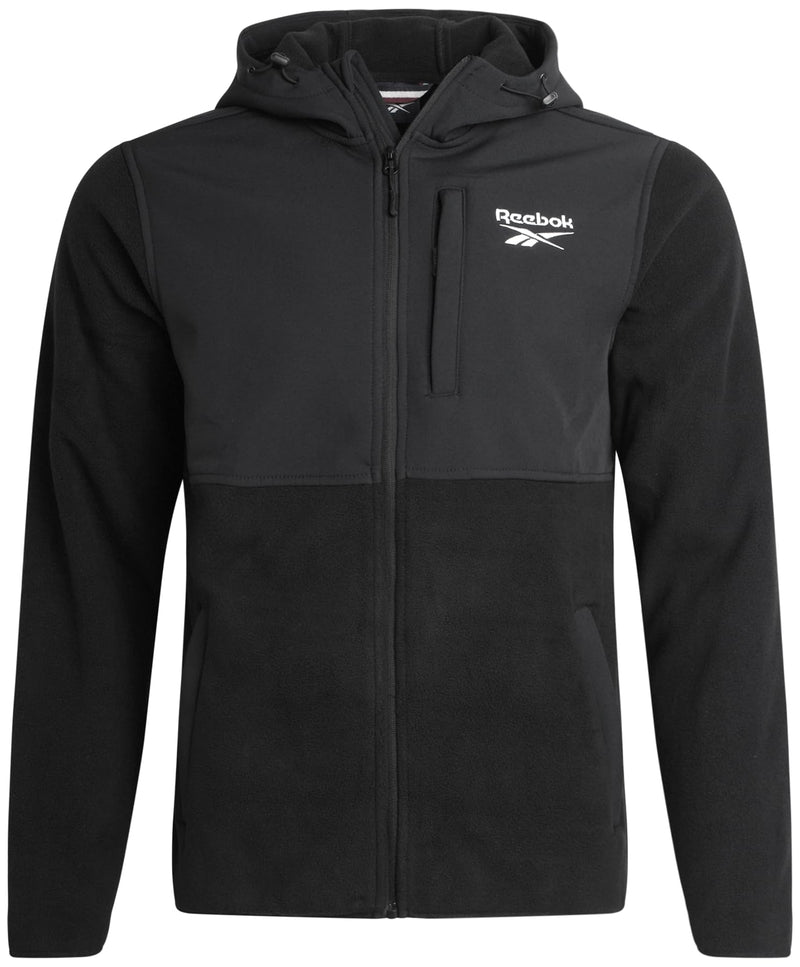 Reebok Mens Fleece Jacket - Lightweight Polar Fleece Zip Up Winter Jackets for Men - Gym Workout Running Outdoor Mens Jacket-19