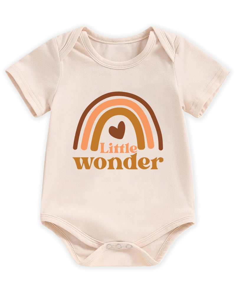 Honeypawpaw Newborn Infant Baby Boys Girls Bodysuit, Lap Shoulder Snap Closure Romper Reveal, Soft Cotton Announcement Gift-22