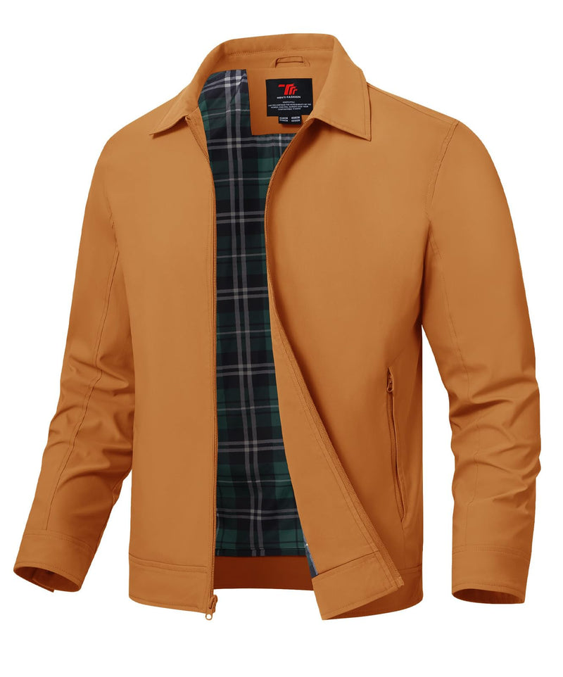 TBMPOY Mens Lightweight Jackets Light Windbreaker Full Zip Casual Work Jacket Golf Business Fall Track Coat with Pockets-30