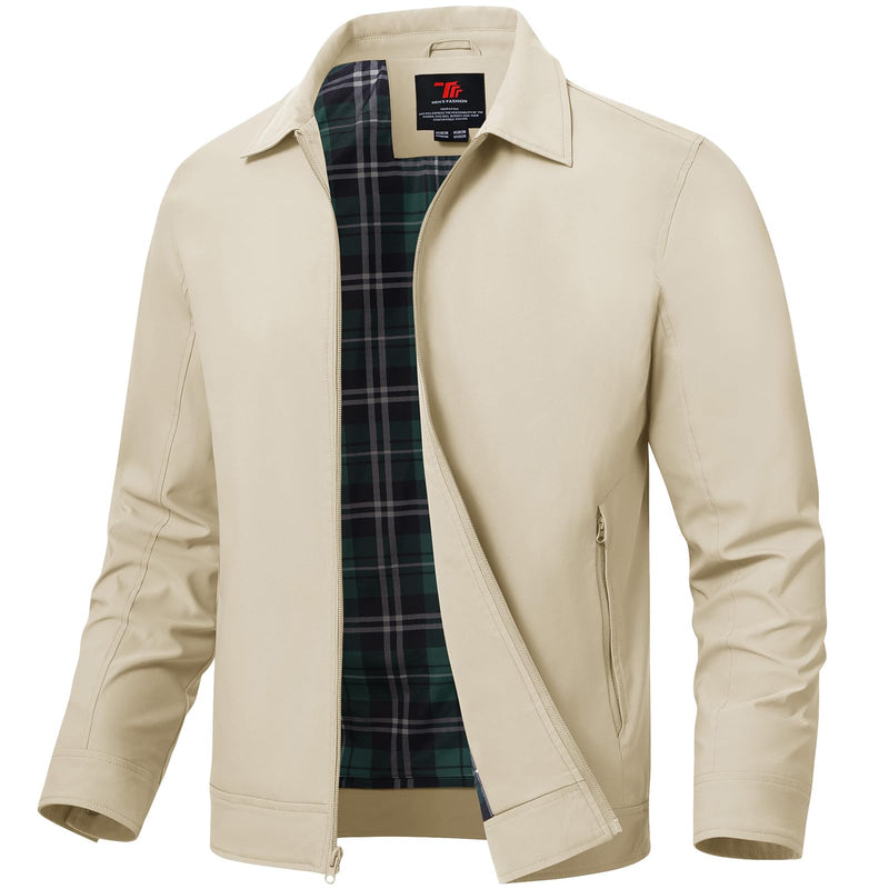 TBMPOY Mens Lightweight Jackets Light Windbreaker Full Zip Casual Work Jacket Golf Business Fall Track Coat with Pockets-92