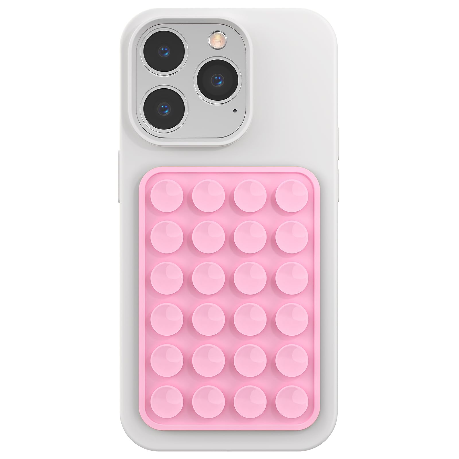 Silicone Phone Sticky Grip, Suction Phone Case Mount for iPhone and Android, Hands-Free Sticky Cell Phone Grip, Mobile Fidget Mirror Holder for Selfies and Videos