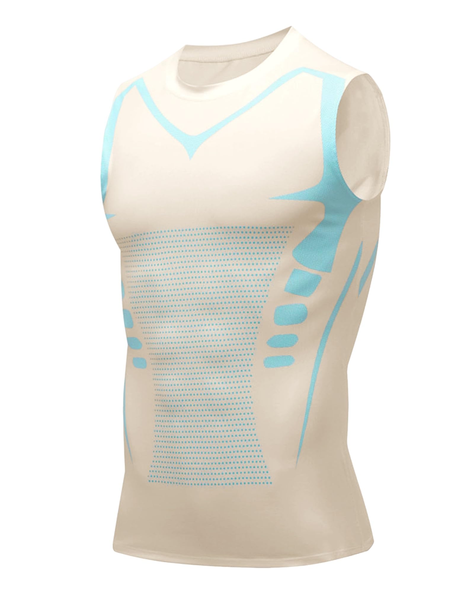 Compression Shirt Men Slimming Body Shaper Vest Crewneck Workout Shirts Tummy Control Undershirts-82