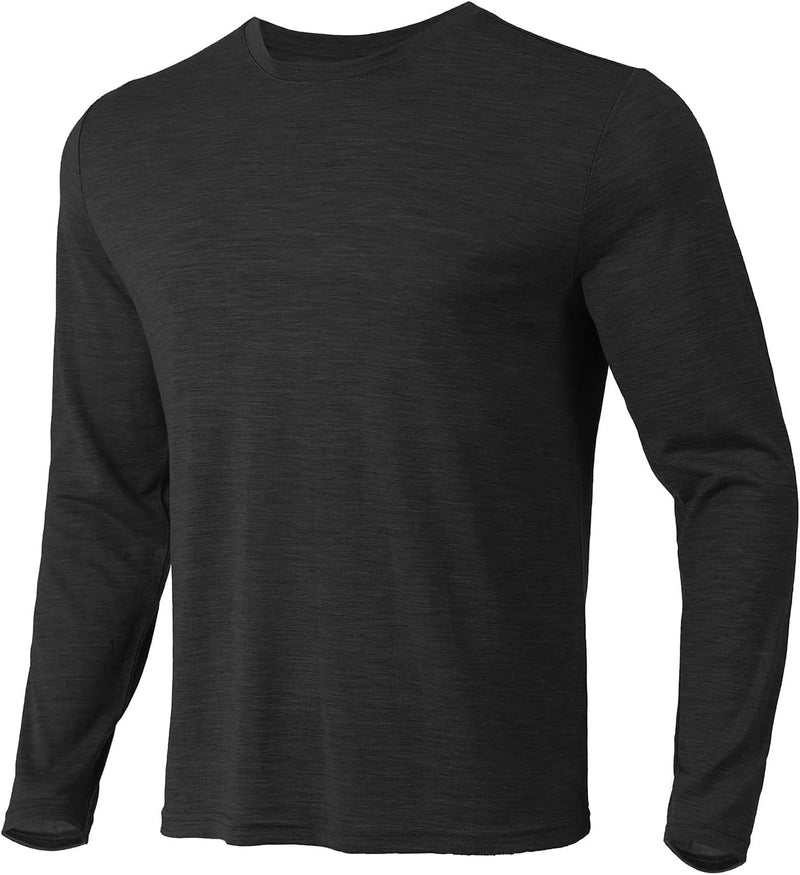 Merino Protect 100% Merino Wool Base Layer Mens Long Sleeve Shirts Soft Thermal Underwear for Hunting Hiking-56