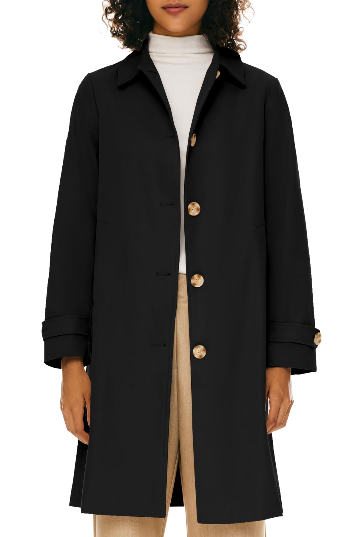 Orolay Women's Single Breasted Trench Coat Mid-Long Classic Lapel