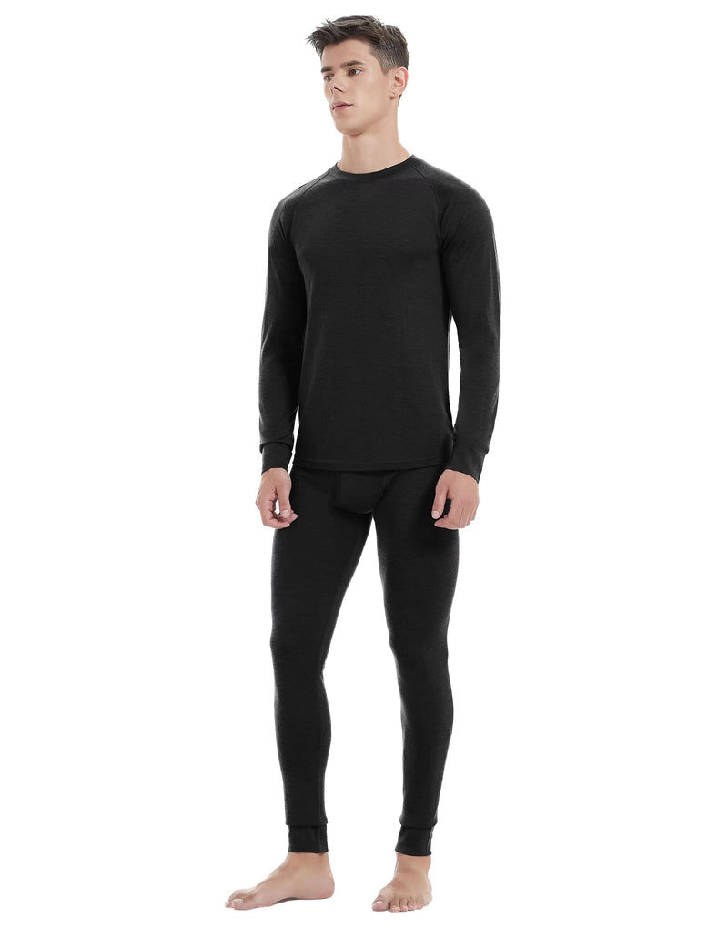 Iguana Mens 100% Merino Wool Base Layer Sets for Ski Lightweight Thermal Underwear-22