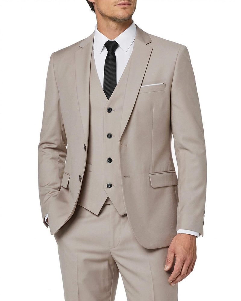 MY'S Men's 3 Piece Slim Fit Suit Set with Tie, 2 Button Blazer Jacket Vest & Pants, Business Wedding Party Prom Suit for Men-18