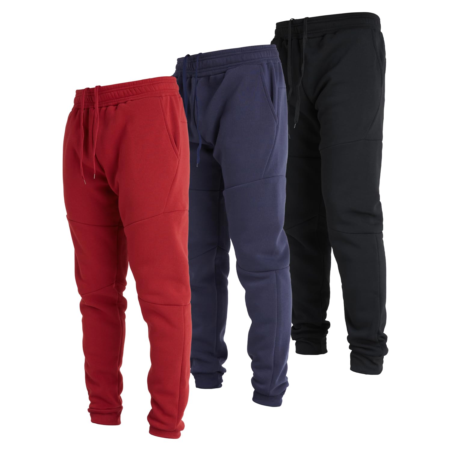 Ultra Performance 3 Pack Fleece Active Tech Joggers for Men, Mens Sweatpants with Zipper Pockets-20