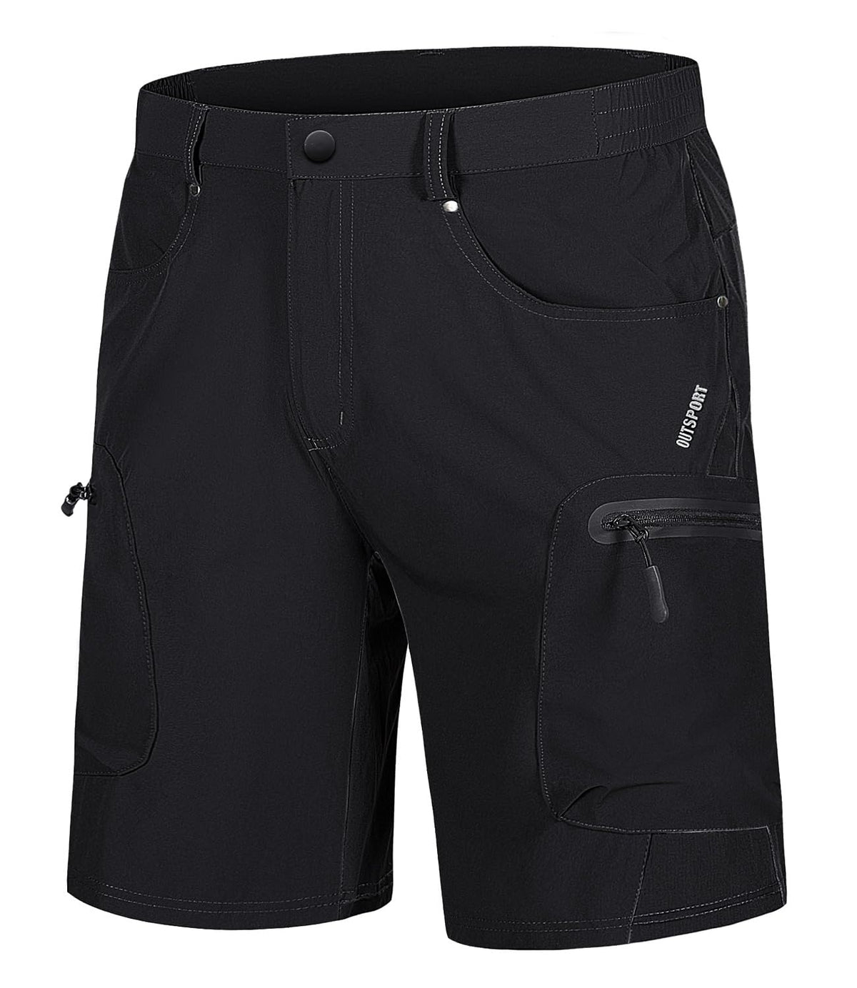 TACVASEN Men's Hiking Cargo Shorts 10" with Zipper Pockets Quick Dry Casual Stretch Golf Work Short Outdoor Summer