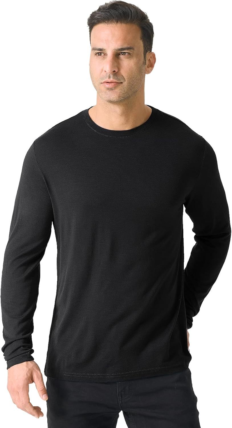 Merino Protect 100% Merino Wool Base Layer Mens Long Sleeve Shirts Soft Thermal Underwear for Hunting Hiking-3