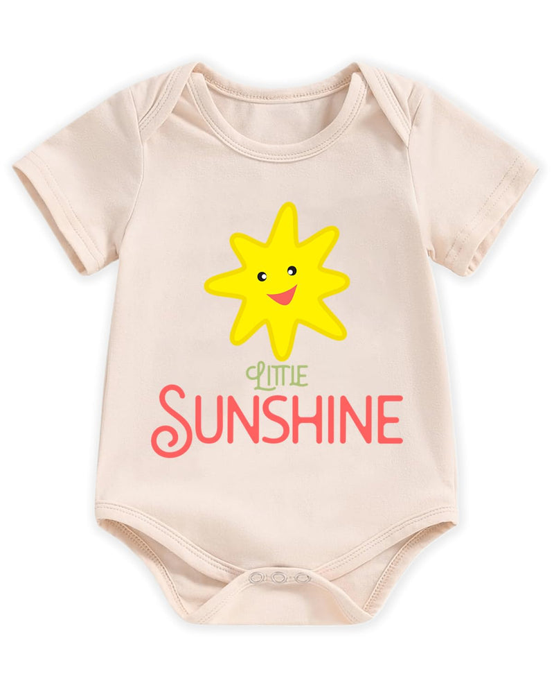 Honeypawpaw Newborn Infant Baby Boys Girls Bodysuit, Lap Shoulder Snap Closure Romper Reveal, Soft Cotton Announcement Gift