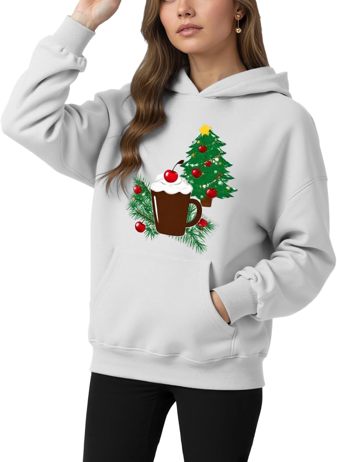 Womens Winter Fleece Hoodies Sweatshirts - Long Sleeve Pullover Sweaters With Pocket 2025 Fashion Outfits-89