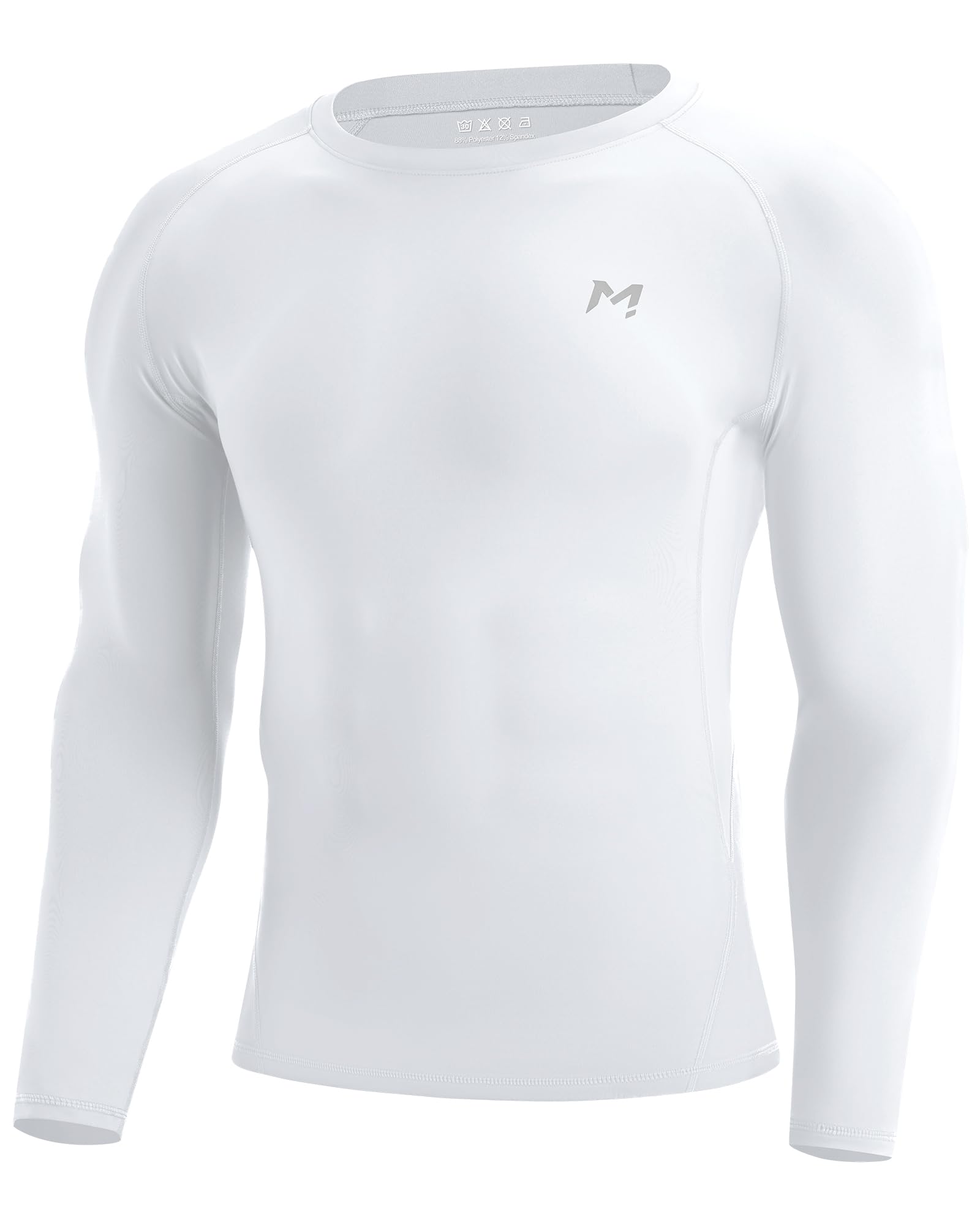 Moozava Mens Compression Shirt Long Sleeve Quick Dry Athletic Workout Gym T-Shirt SPF Running Top Sport Undershirt Base Layer-8