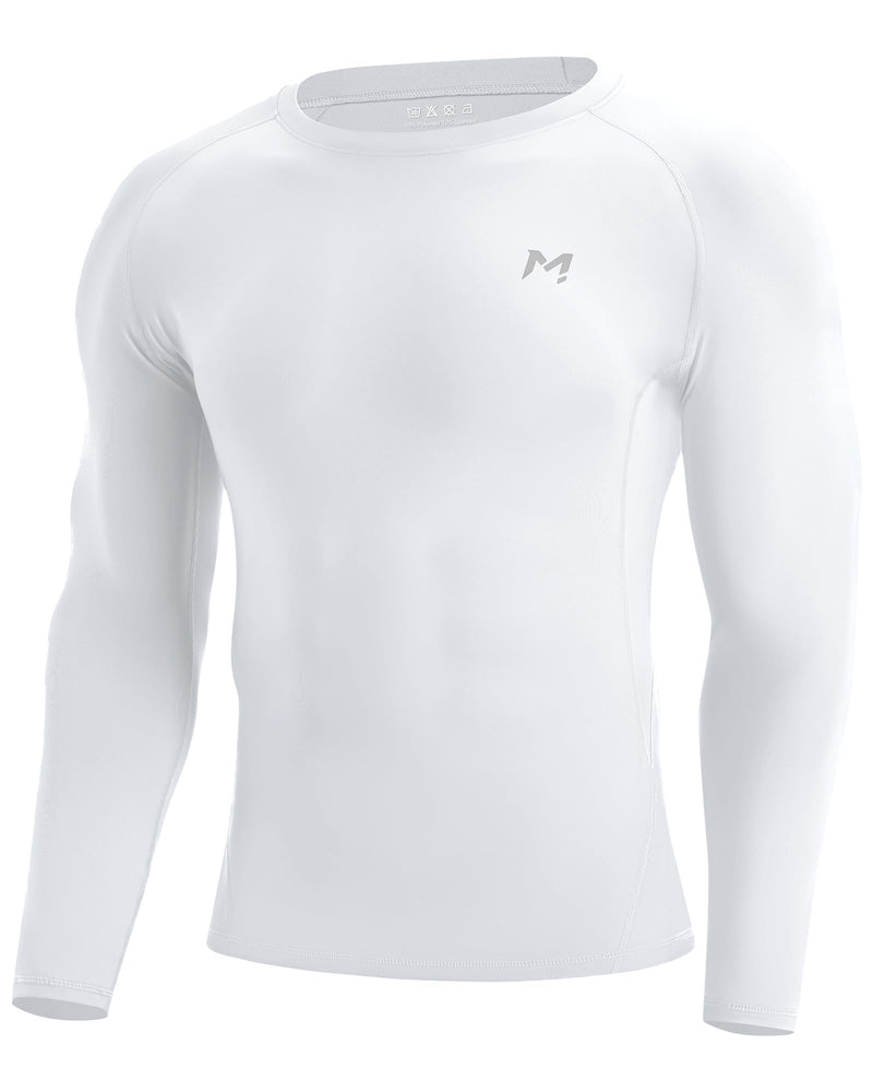Moozava Mens Compression Shirt Long Sleeve Quick Dry Athletic Workout Gym T-Shirt SPF Running Top Sport Undershirt Base Layer-8
