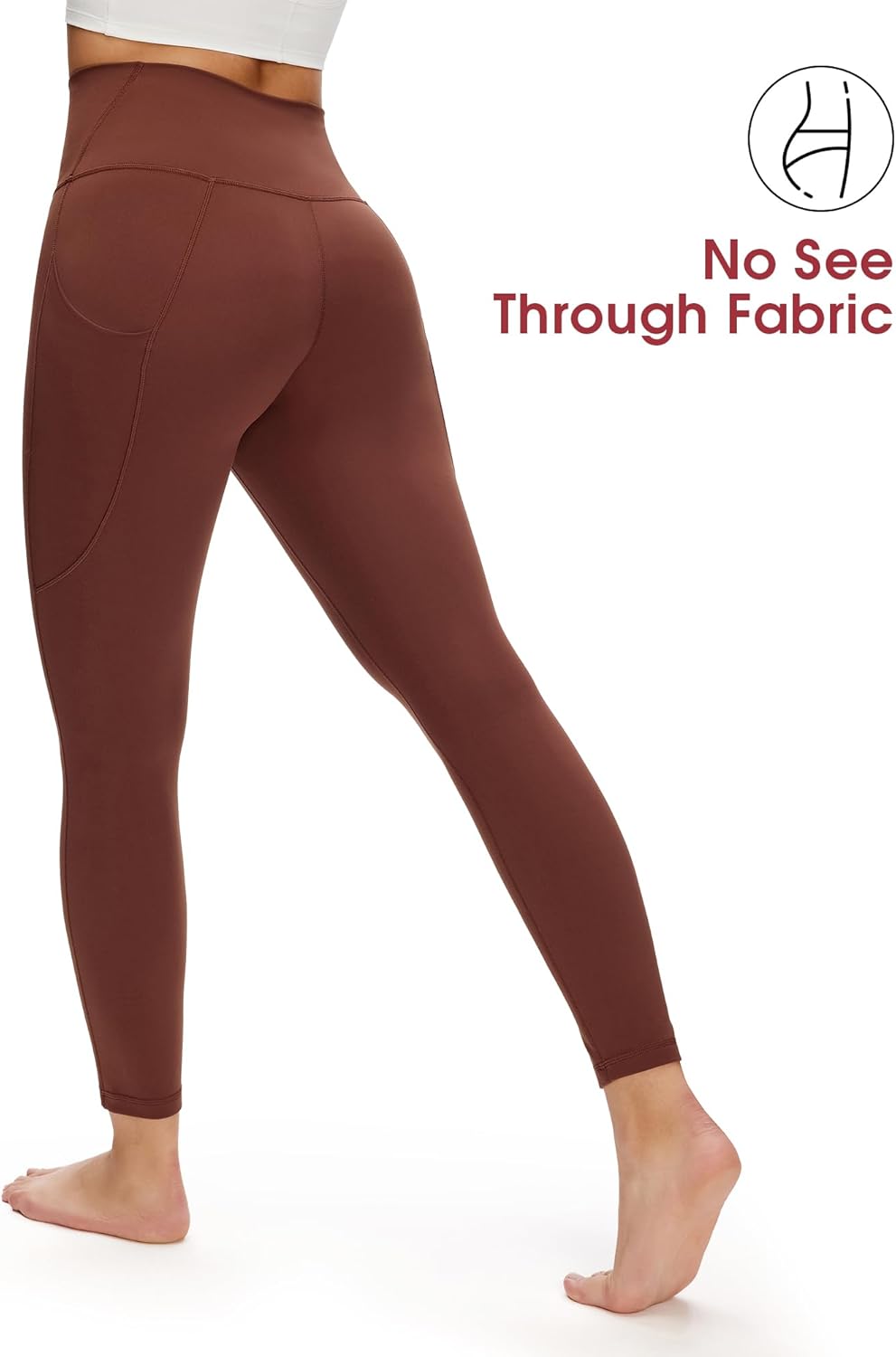 NANJI High Waisted Leggings with Pockets for Women - Buttery Soft, Stretch Yoga Pants, Squat Proof Casual Workout Leggings