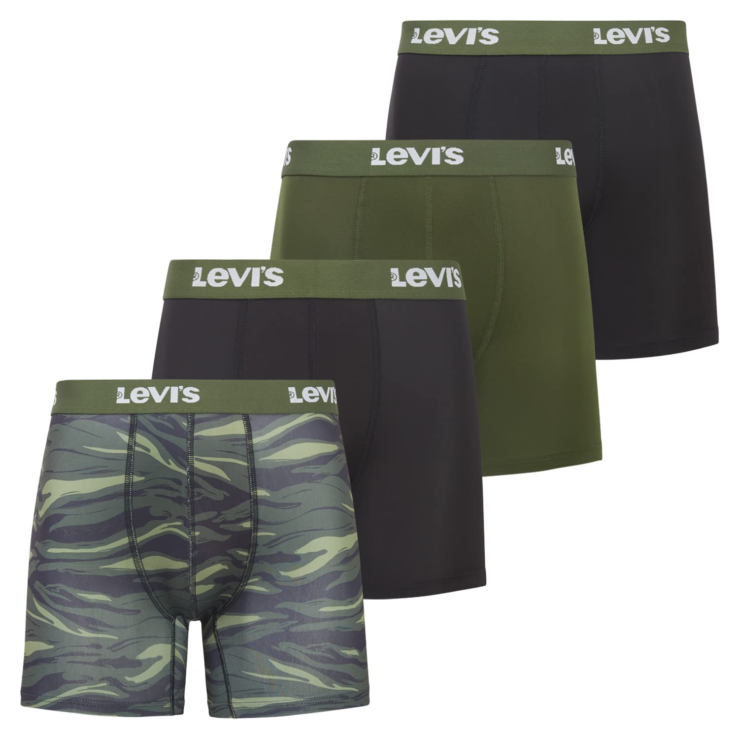 Levi's Mens Underwear Microfiber Boxer Brief for Men Ultra Soft 4 Pack-19