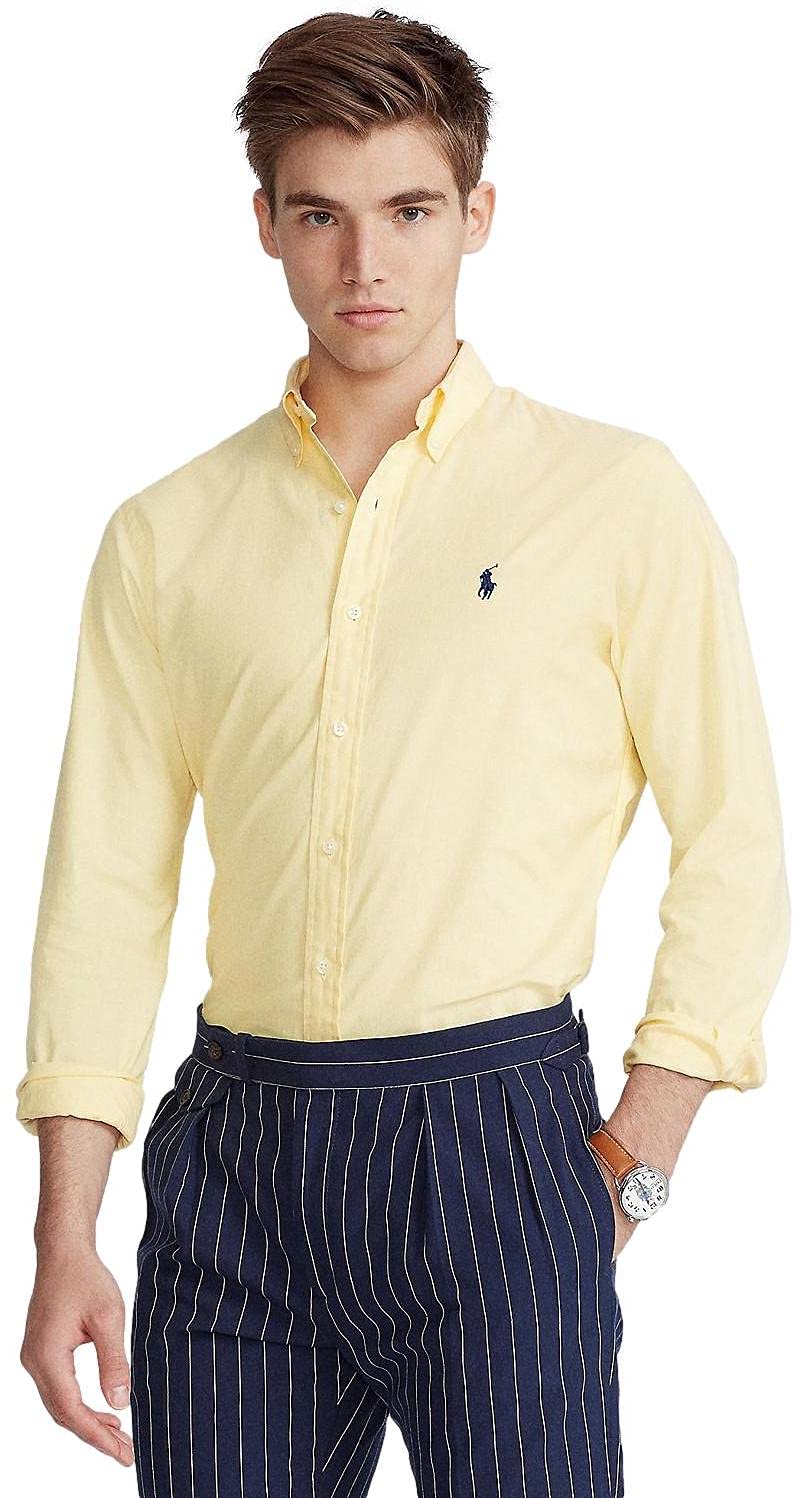 POLO RALPH LAUREN Men's Classic Oxford Long Sleeve Sport Shirt-81
