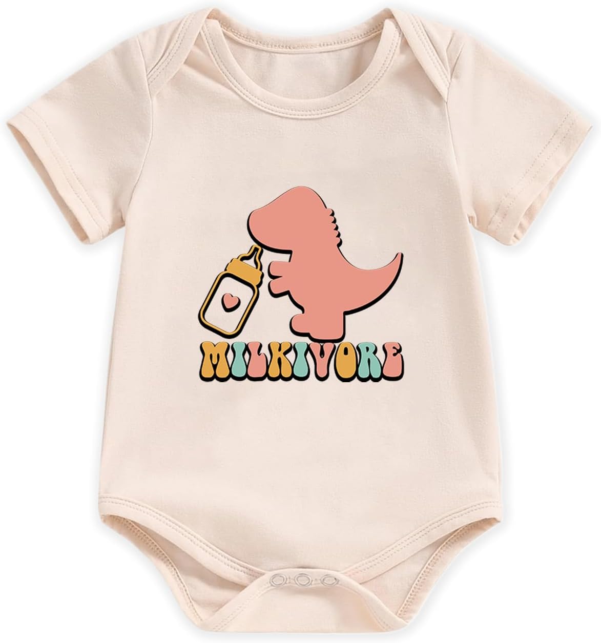 Honeypawpaw Newborn Infant Baby Boys Girls Bodysuit, Lap Shoulder Snap Closure Romper Reveal, Soft Cotton Announcement Gift
