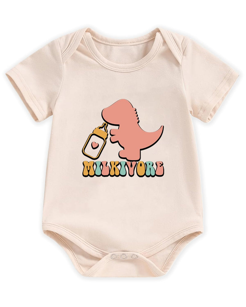 Honeypawpaw Newborn Infant Baby Boys Girls Bodysuit, Lap Shoulder Snap Closure Romper Reveal, Soft Cotton Announcement Gift-20