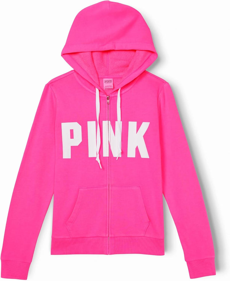 Victoria's Secret Women's PINK Logo Full Zip-up Sweatshirt (XS-XXL)-14