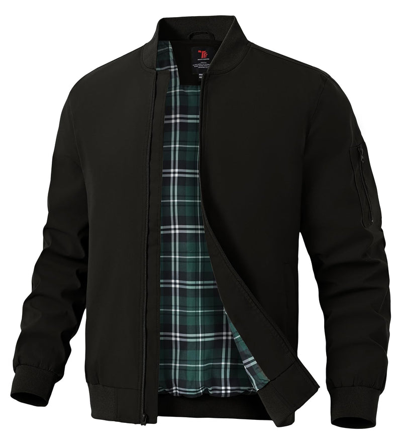 TBMPOY Mens Lightweight Jackets Light Windbreaker Full Zip Casual Work Jacket Golf Business Fall Track Coat with Pockets-89