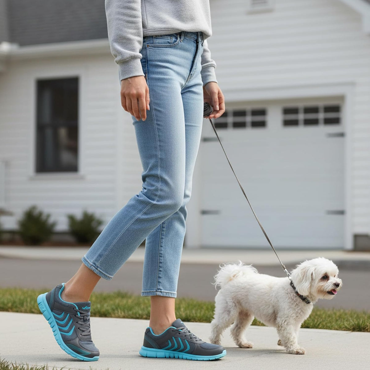 DUOYANGJIASHA Lightweight Walking Shoes for Women: Comfortable & Breathable Mesh Fashion Sneakers for Daily Wear - Casual Non Slip Tennis Shoes for Workout Gym Travel