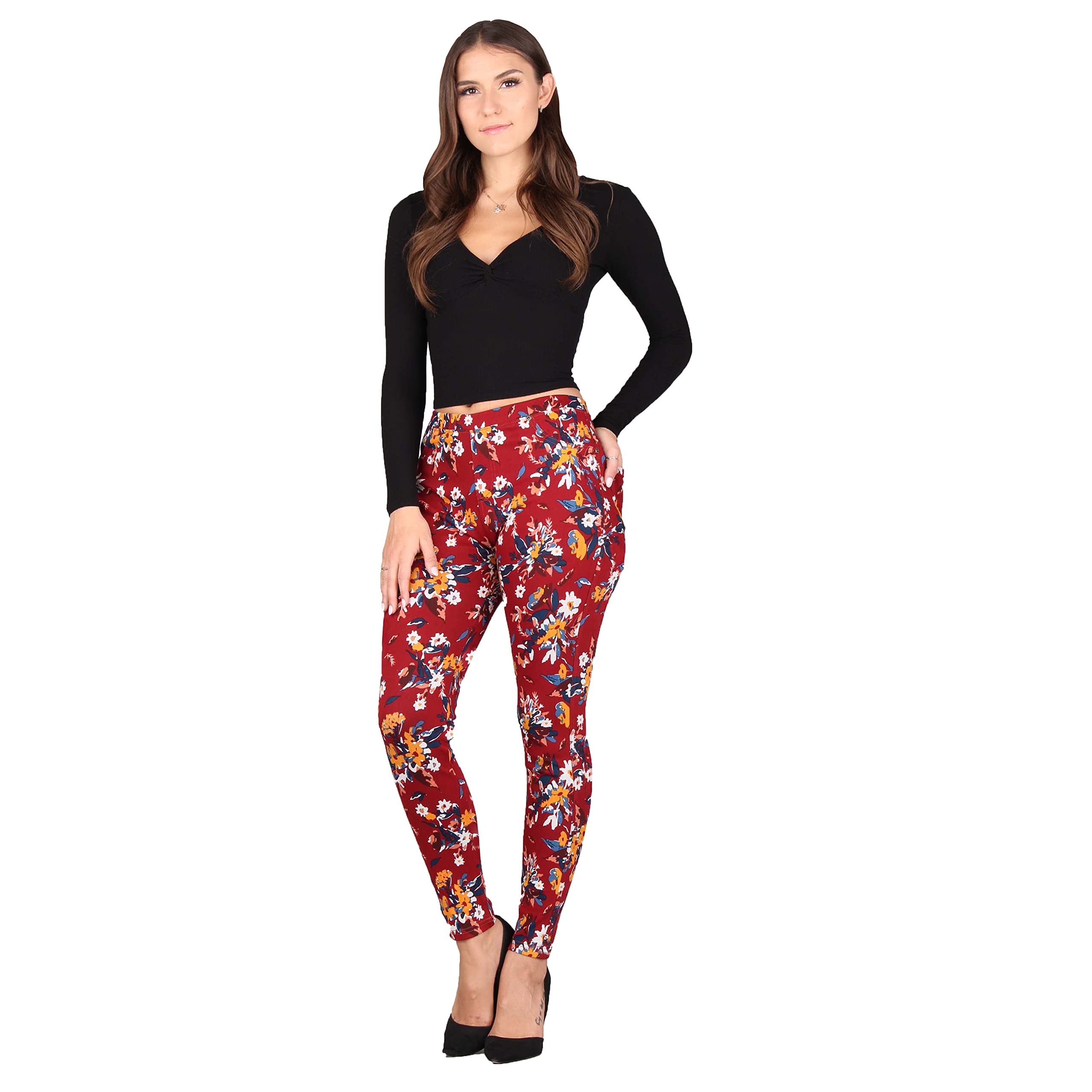 Lildy Women's Denim Jeggings, Stretchable Cotton Blend