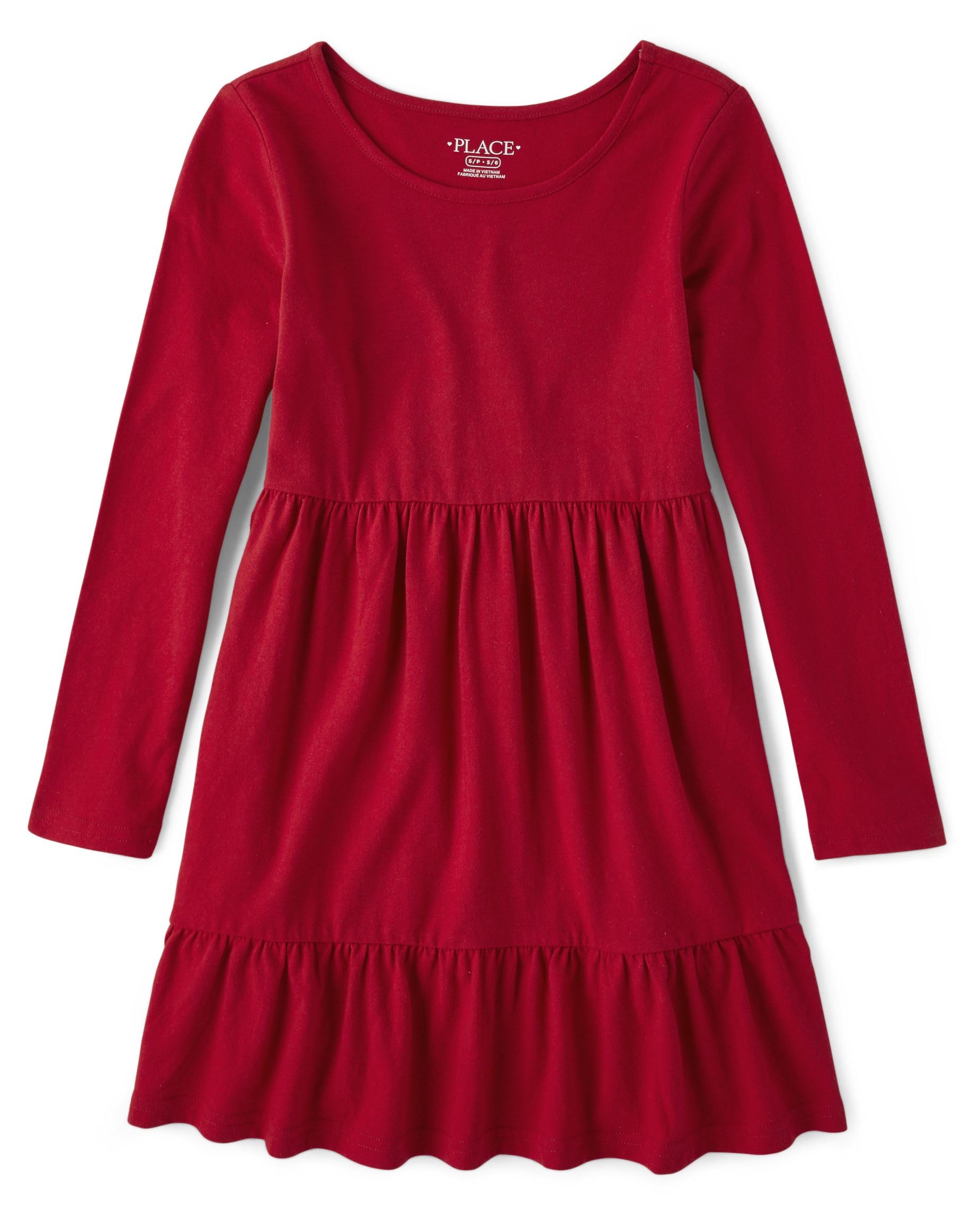 The Children's Place Girls Printed Skater Dress, Long Sleeve