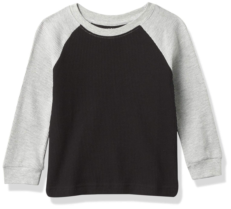 French Toast Boys Long Sleeve Thermal Waffle Tee T-Shirt White