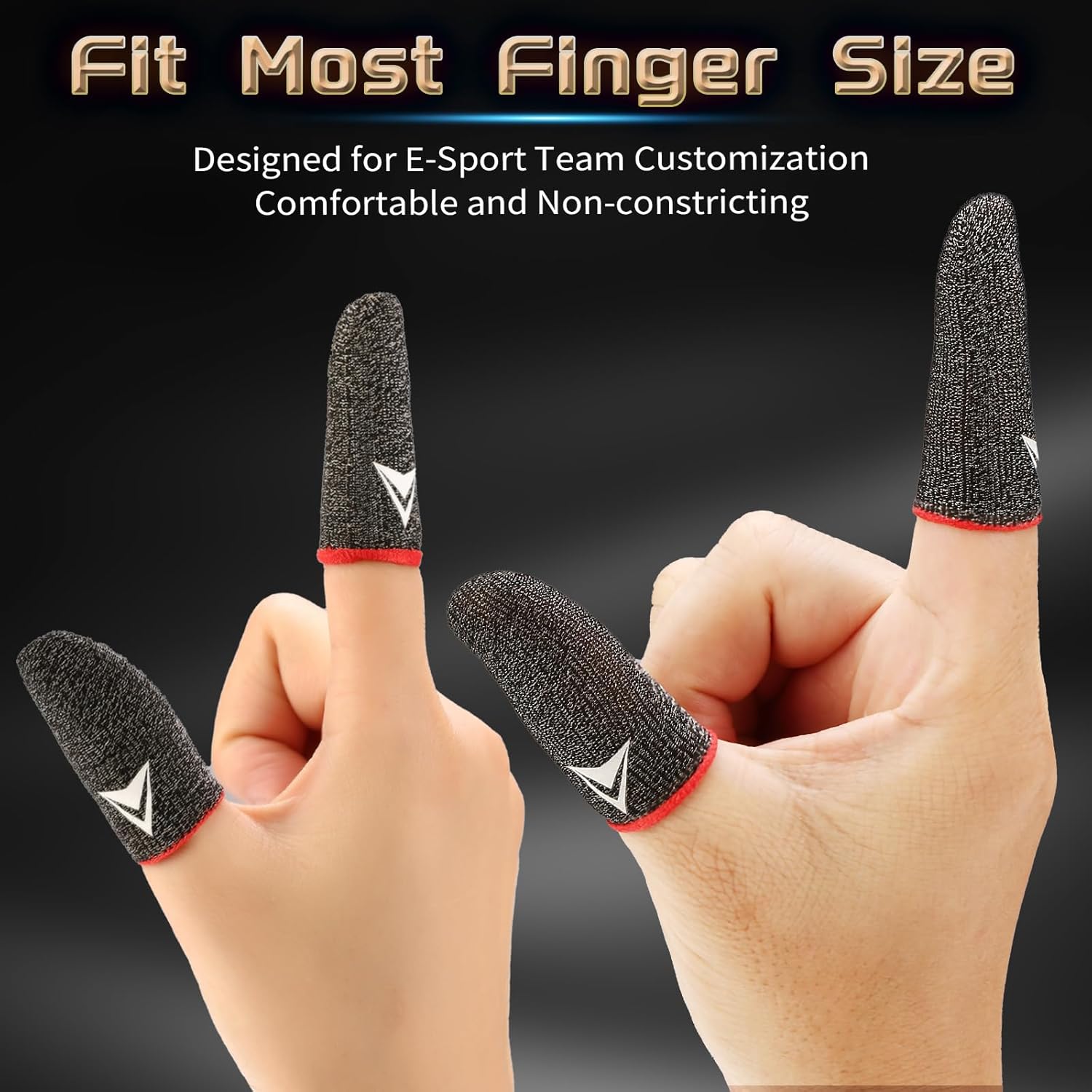6 Pack Finger Sleeves for Gaming,Thumb Sleeves for Mobile Gaming,Anti Sweat,Ultra Thin Silver Fiber,Suitable for Most Gamers,Gaming Finger Gloves for PUBG COD Dedales,Covers