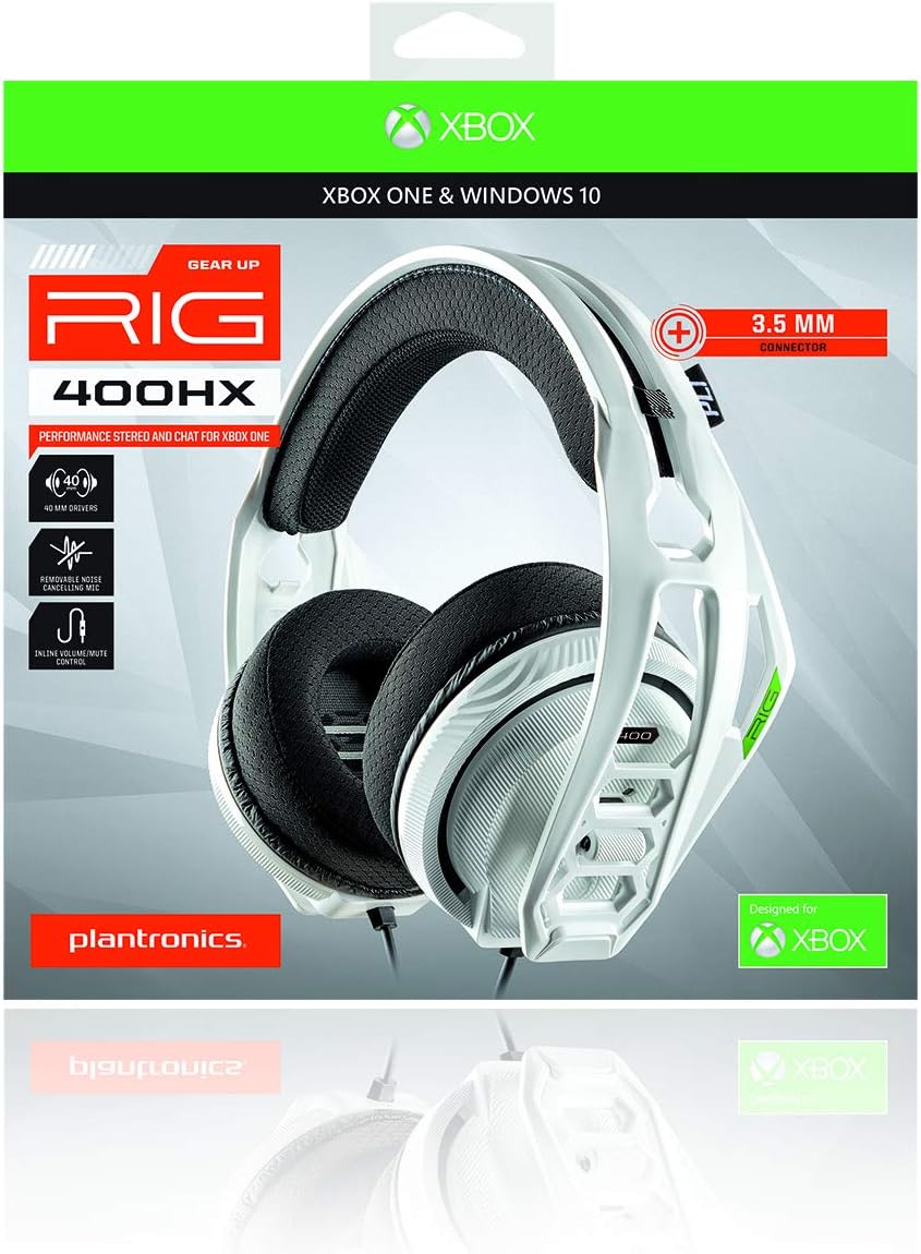 Nacon RIG RIG400HXW Gaming Headphones, Multi-platform compatibility, White