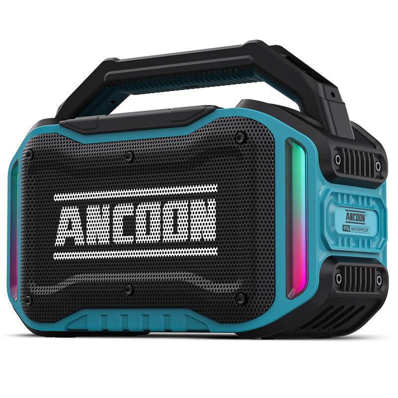 Speakers Bluetooth Wireless: 80W(Peak) Loud Speaker with Bass, 20H Playtime, IPX6 Waterproof, Large Jobsite Speakers for Work, Outdoor, Workshop, Garage, Portable Speaker with TWS (Black)