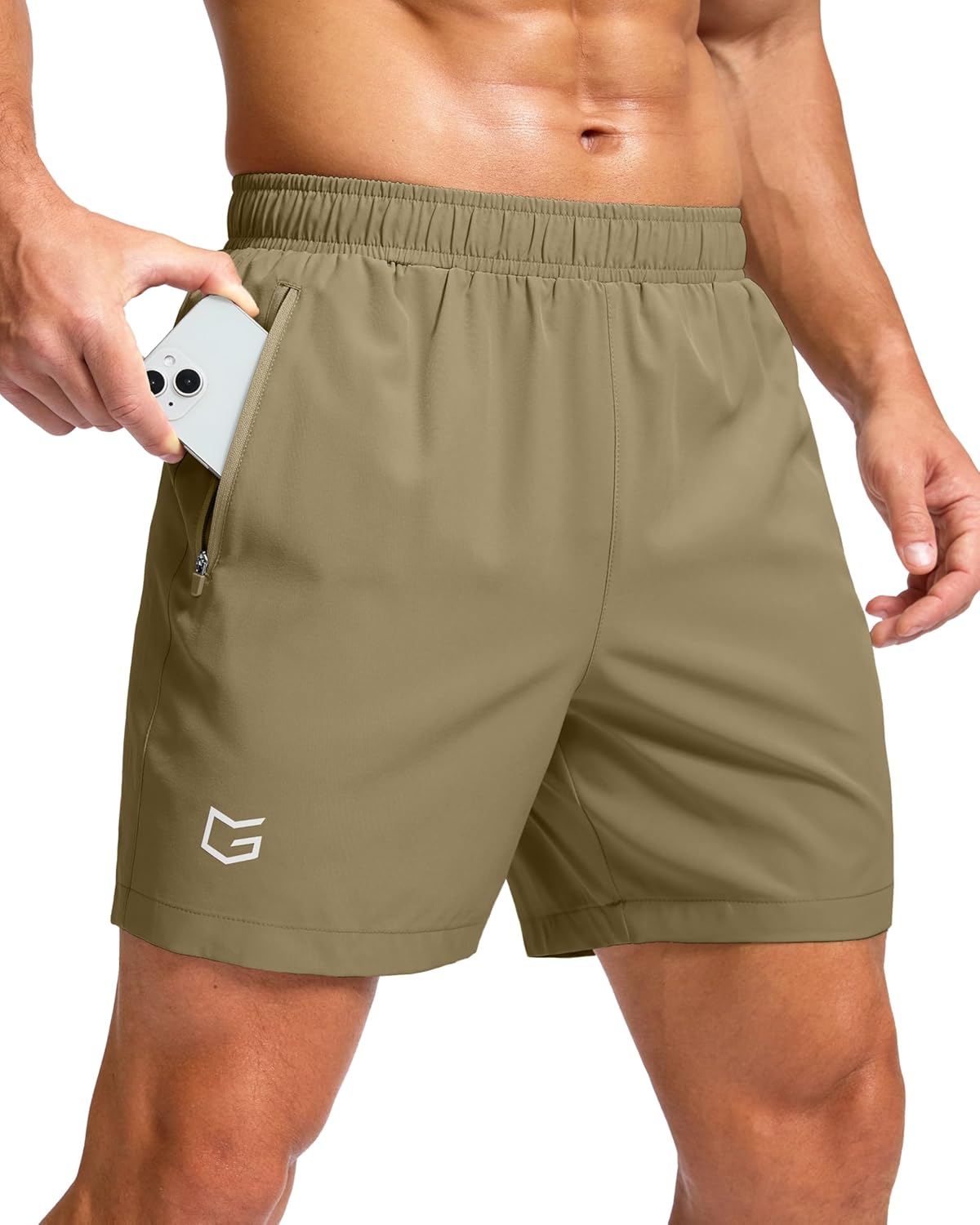 G Gradual Men's Athletic Running Shorts with Zipper Pockets Quick Dry 7"/ 5"/ 9" Workout Gym Shorts for Basketball Hiking-91