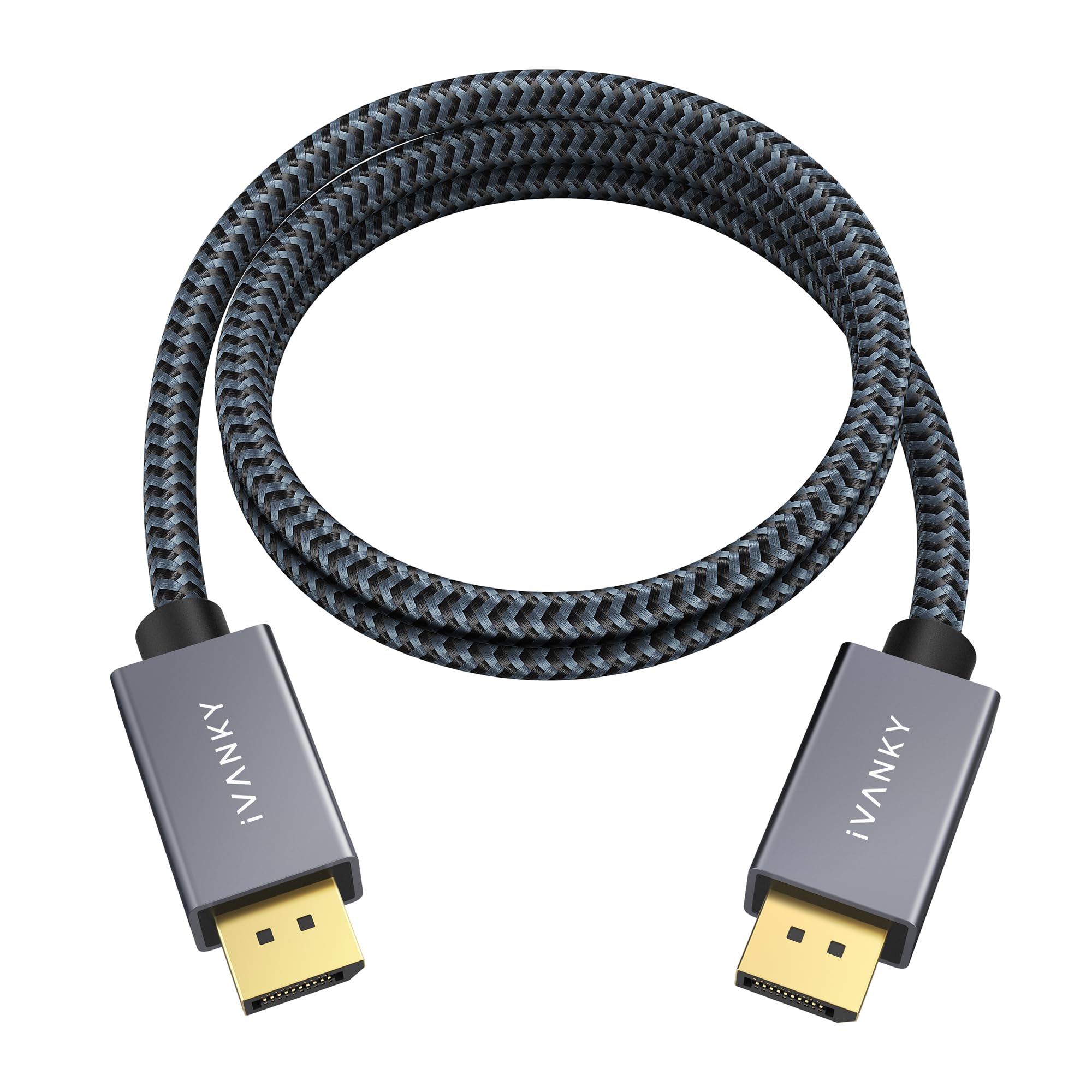 IVANKY VESA Certified DisplayPort Cable, 6.6ft DP Cable 1.2, [4K@60Hz, 2K@165Hz, 2K@144Hz], High Speed Gold-Plated Display Port to Display Port Cabl, for Gaming Monitor, Graphics Card, TV, PC, Laptop