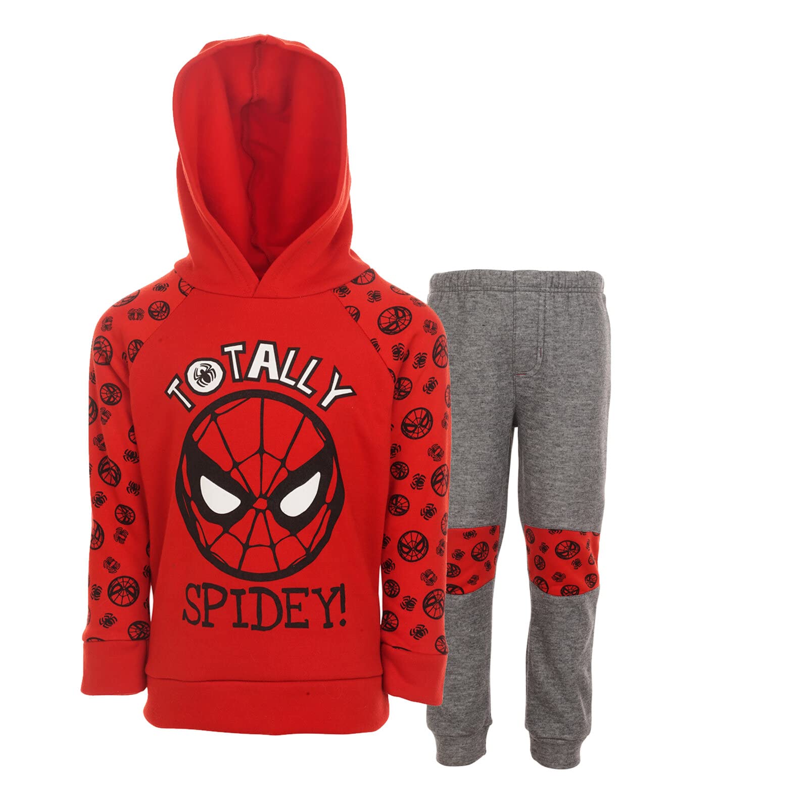 Marvel Avengers Spider-Man Fleece Pullover Hoodie and Jogger Pants Outfit Set Toddler to Big Kid Sizes (2T - 18-20)