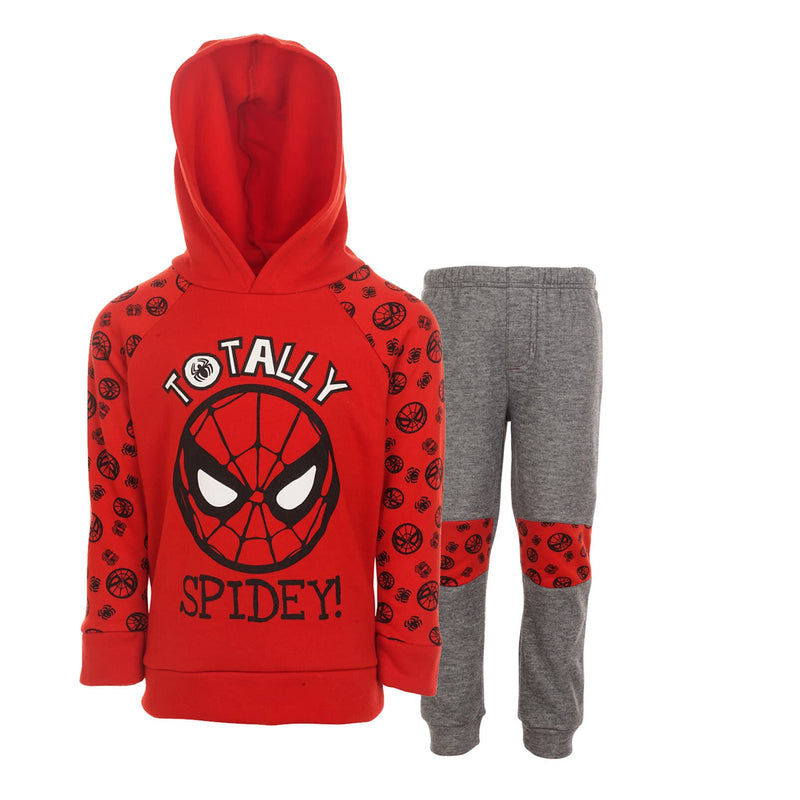 Marvel Avengers Spider-Man Fleece Pullover Hoodie and Jogger Pants Outfit Set Toddler to Big Kid Sizes (2T - 18-20)