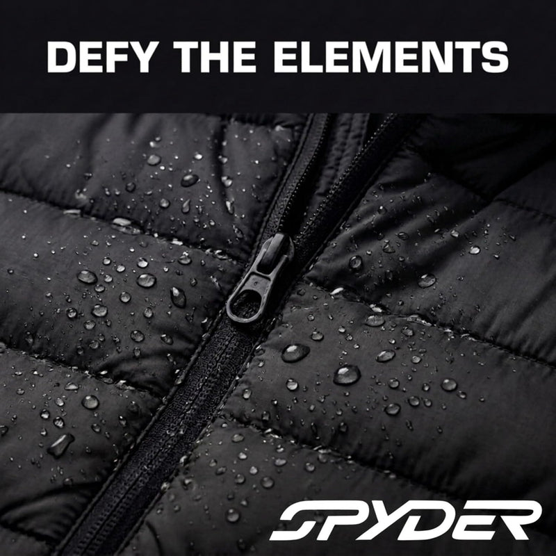Spyder Puffer Jacket Men - Packable Lightweight Quilted Hooded Winter Coat