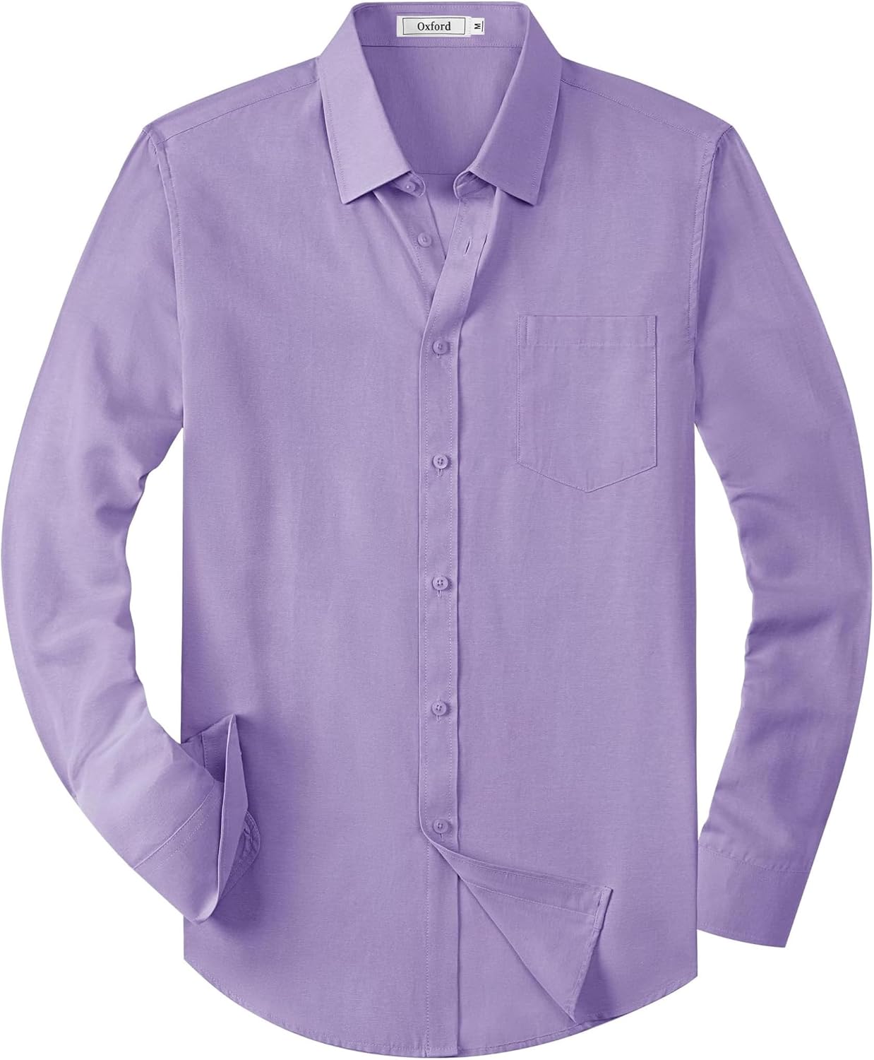 Mens Oxford Shirts Long Sleeve Business Casual Cotton Dress Shirt Wedding Dating Party Button Down Tops with Pocket-81