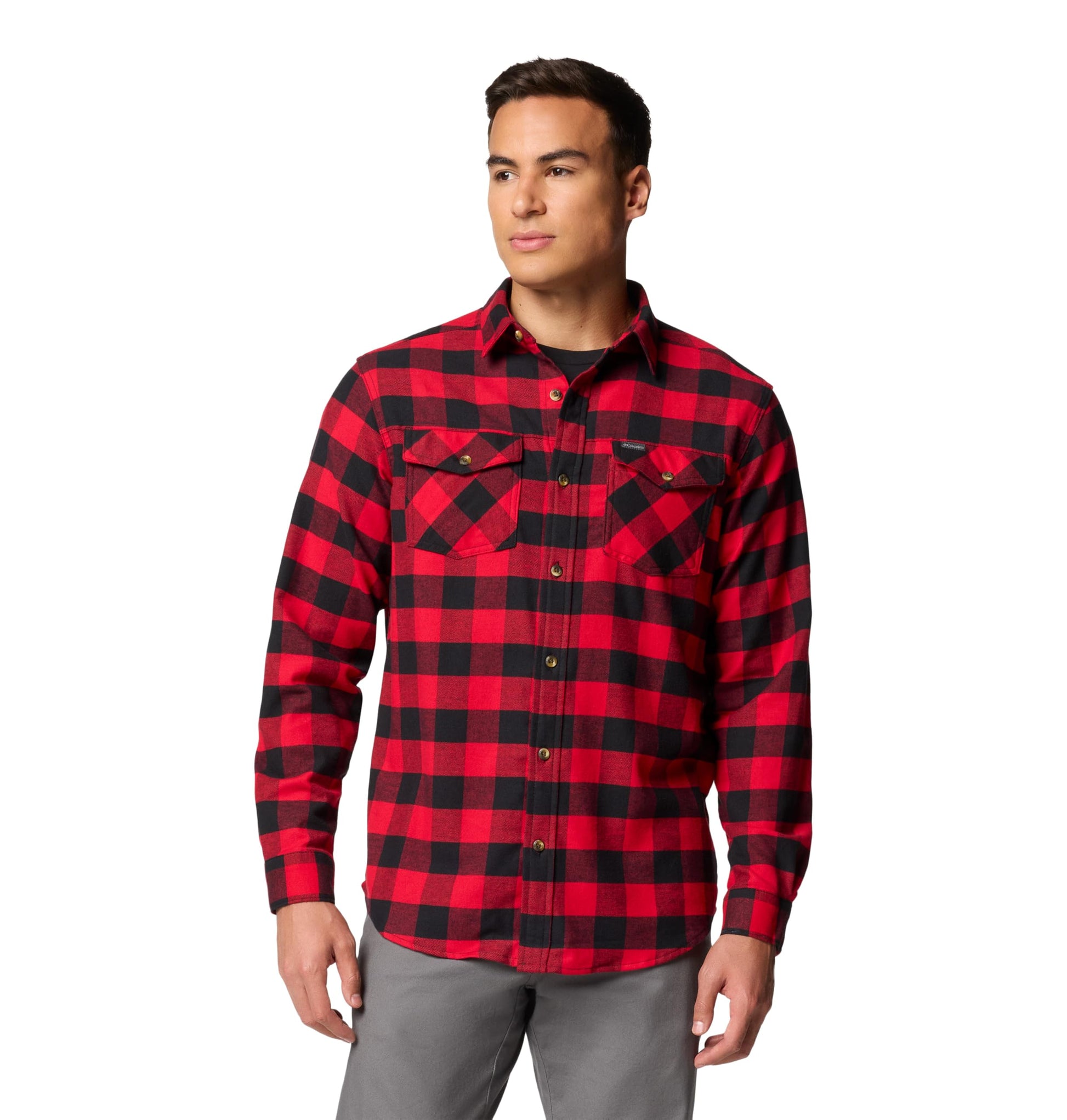 Columbia Mens Bearmouth Springs Roll Up Long Sleeve Flannel Shirt-89
