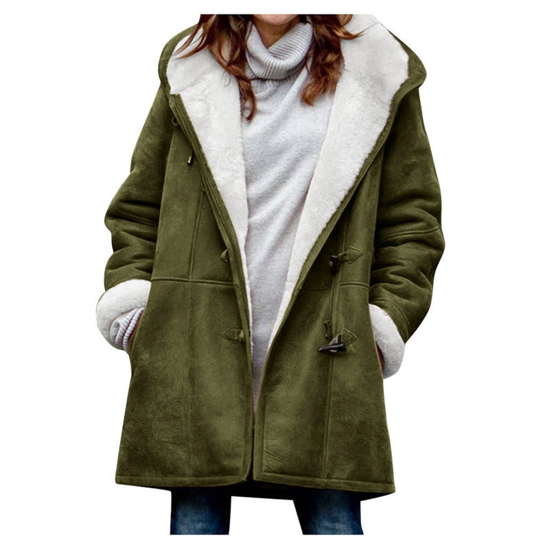 AI'MOURI Sherpa Fleece Outerwear Overcoat Women-11