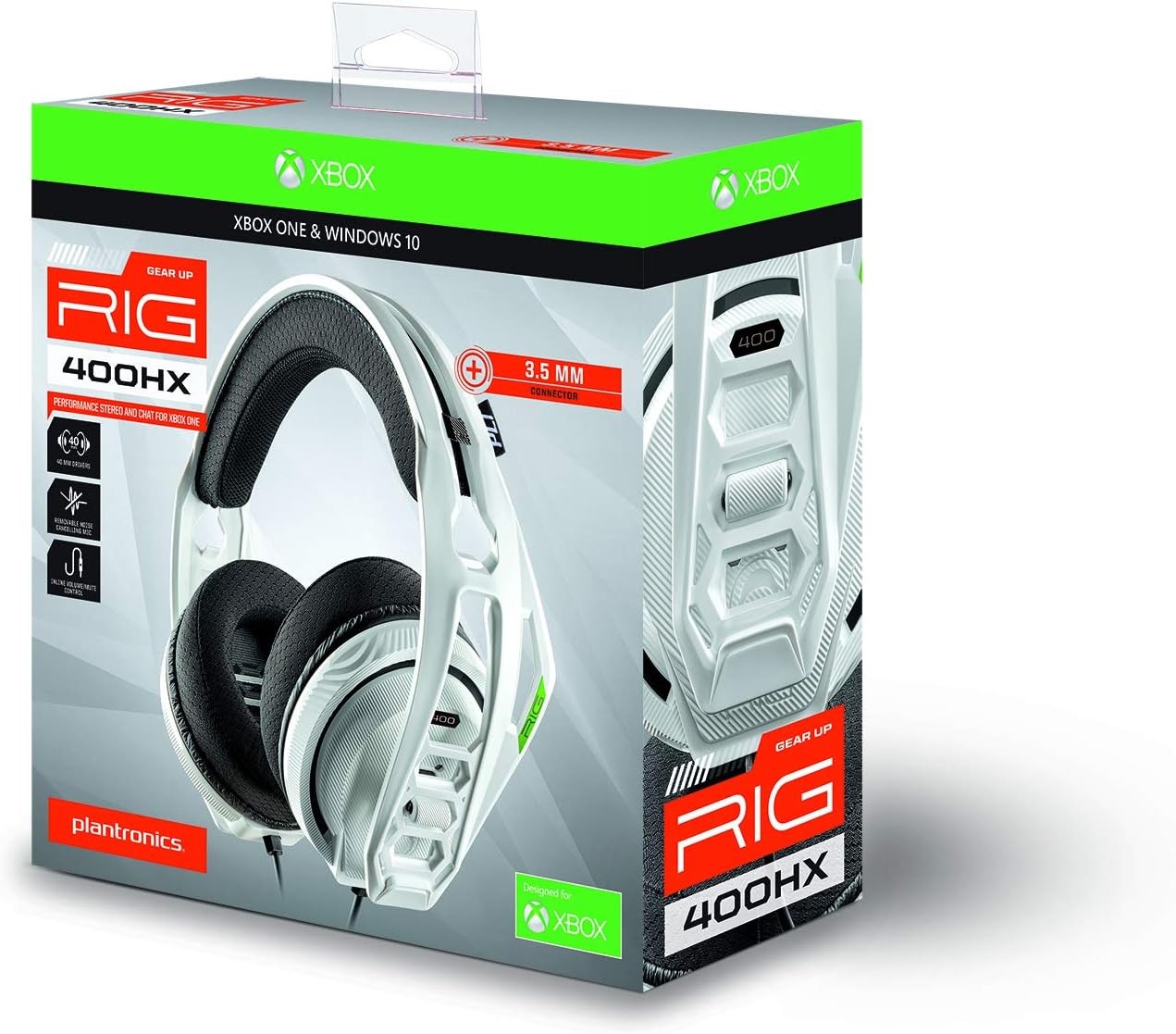 Nacon RIG RIG400HXW Gaming Headphones, Multi-platform compatibility, White
